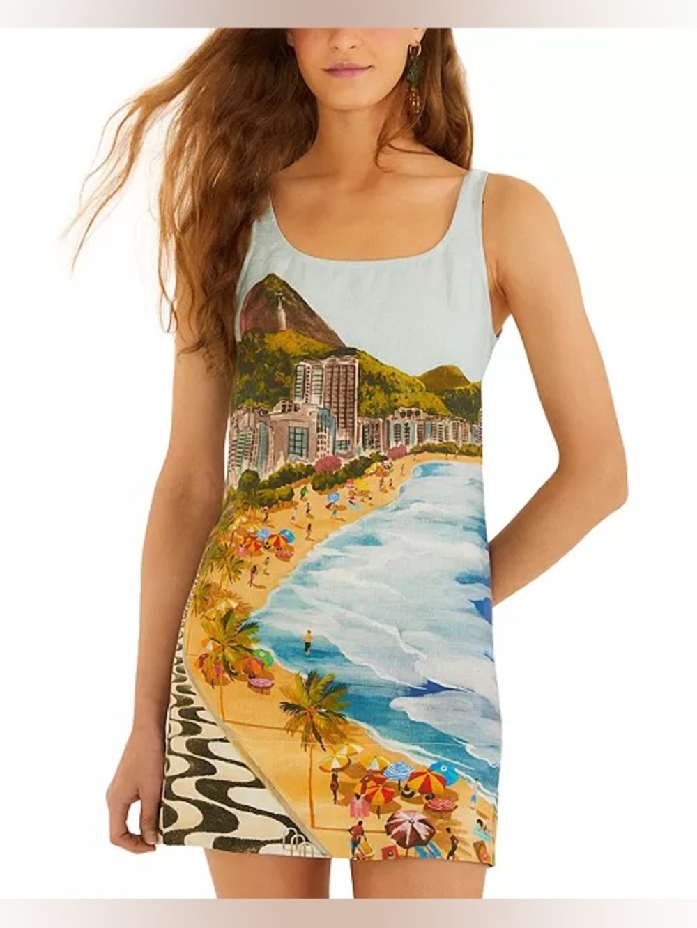 Copacabana Beach Linen Mini Dress